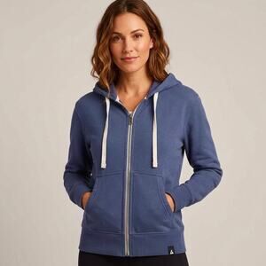 American Giant Hoodie Sweatshirt Midweight Full Zip Navy Blue Size XS